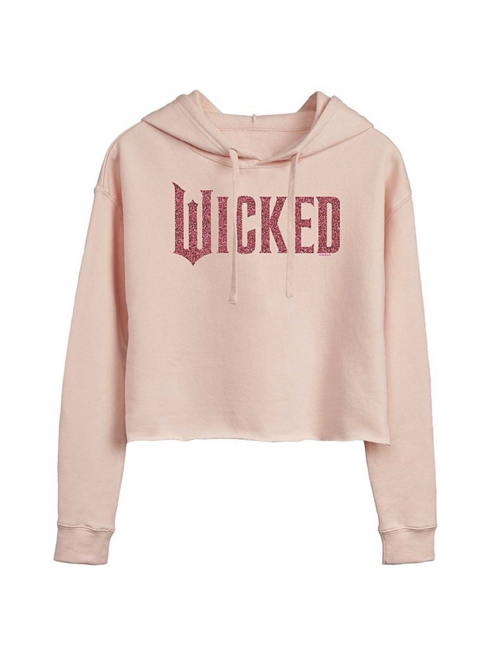 Wicked Glitter Logo Cropped Hoodie- Junior L